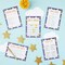 Set of 5 Baby Shower Games for 50 Guests, Over The Moon, Twinkle Twinkle Little Star Bingo